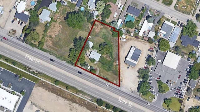 aerial view with a residential view
