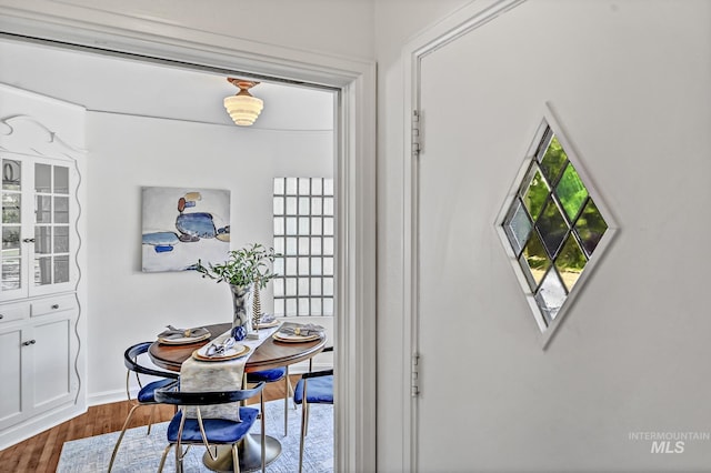 dining room featuring wood finished floors