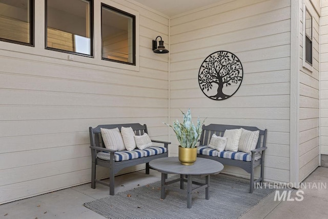 view of patio featuring outdoor lounge area