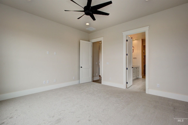 1149 E Crescendo St, Meridian, ID 83642 - unfurnished bedroom featuring light carpet, recessed lighting, and ensuite bathroom