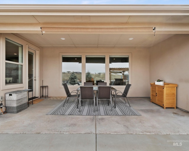 view of patio / terrace featuring outdoor dining area