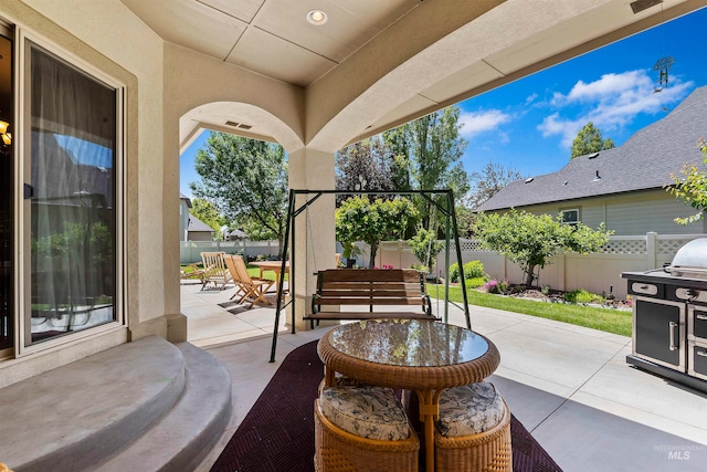 4315 N Nuova Ave, Meridian, ID 83646 - view of patio with a fenced backyard and an outdoor living space