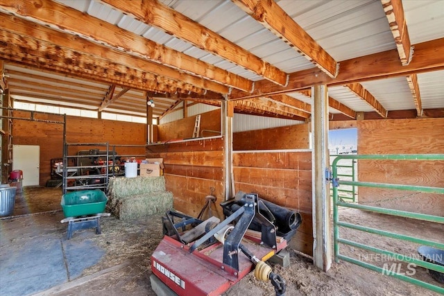 view of horse barn