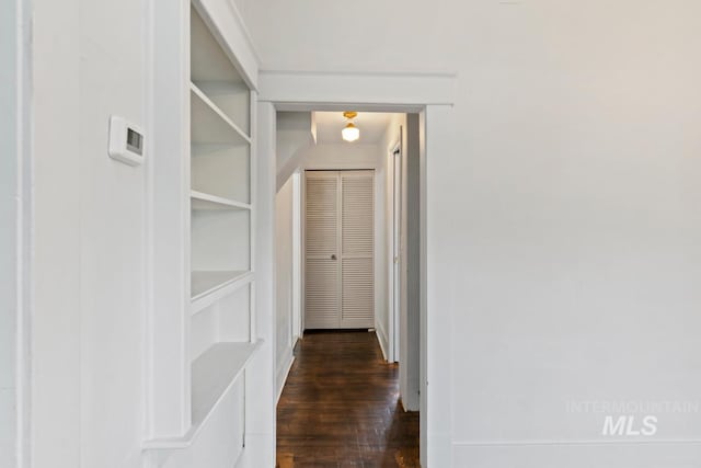 hallway featuring wood finished floors