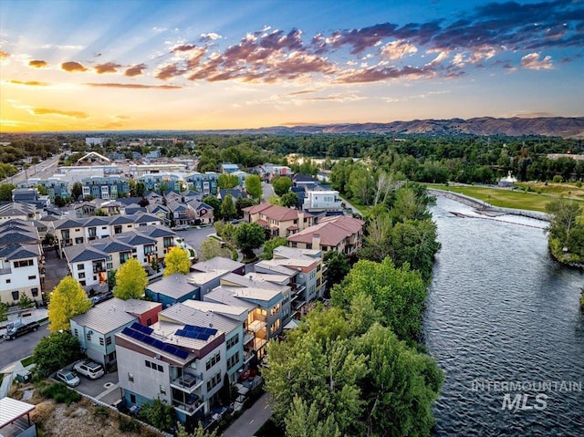 3602 N Prospect Way, Garden City, ID 83714 - aerial view at dusk of a water view