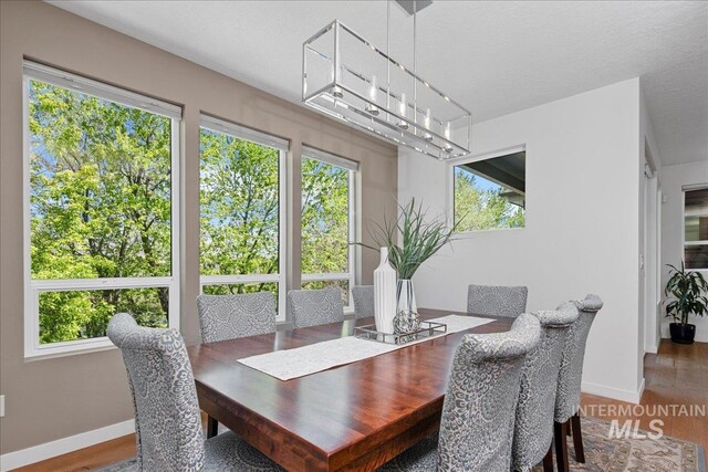 3602 N Prospect Way, Garden City, ID 83714 - dining area featuring plenty of natural light, baseboards, and a textured ceiling