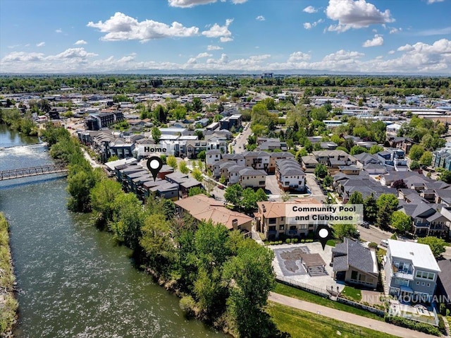 3602 N Prospect Way, Garden City, ID 83714 - aerial view of residential area with a large body of water