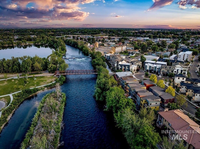 3602 N Prospect Way, Garden City, ID 83714 - aerial view at dusk of a water view
