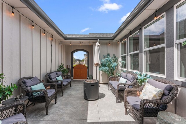 1670 Mary Hill Ave, Middleton, ID 83644 - view of patio with an outdoor hangout area and a gate