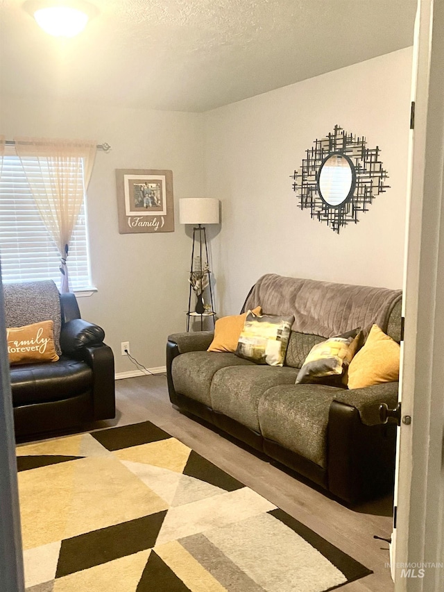 living room with light colored carpet