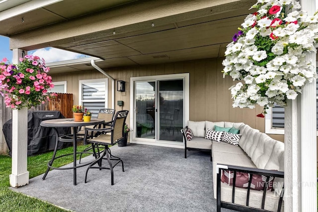 8079 W Beckton Ln, Garden City, ID 83714 - view of patio featuring an outdoor living space