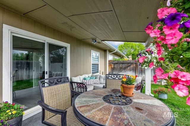 8079 W Beckton Ln, Garden City, ID 83714 - view of patio with fence and outdoor dining area