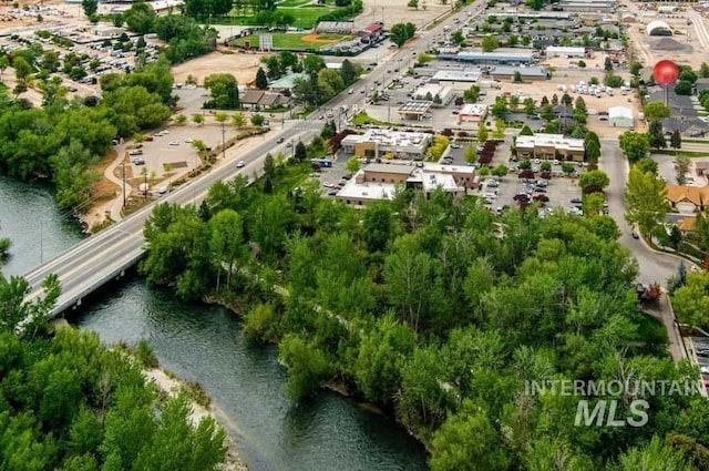 8079 W Beckton Ln, Garden City, ID 83714 - aerial overview of property's location with a large body of water and a notable bridge
