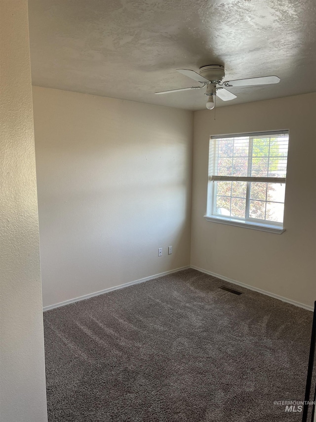 2059 Spring Creek Dr, Fruitland, ID 83619 - carpeted empty room with a ceiling fan and a textured ceiling