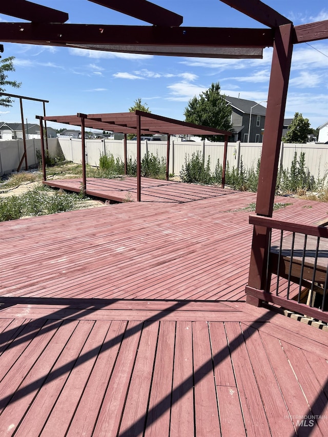 2059 Spring Creek Dr, Fruitland, ID 83619 - deck featuring a pergola and a fenced backyard