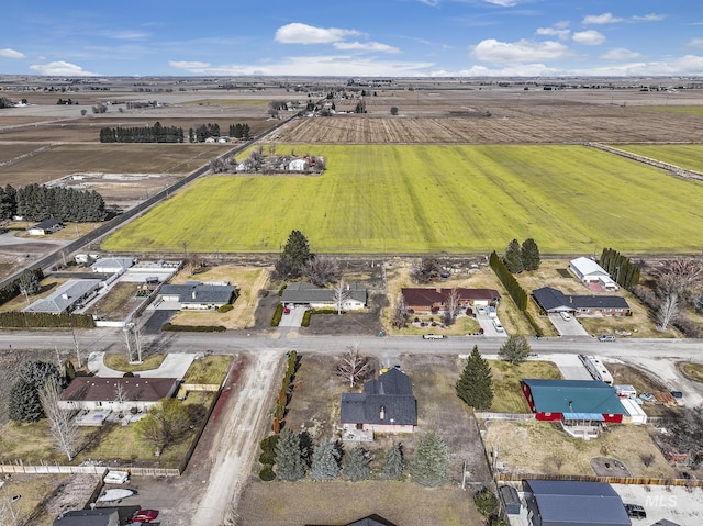 drone / aerial view with a rural view