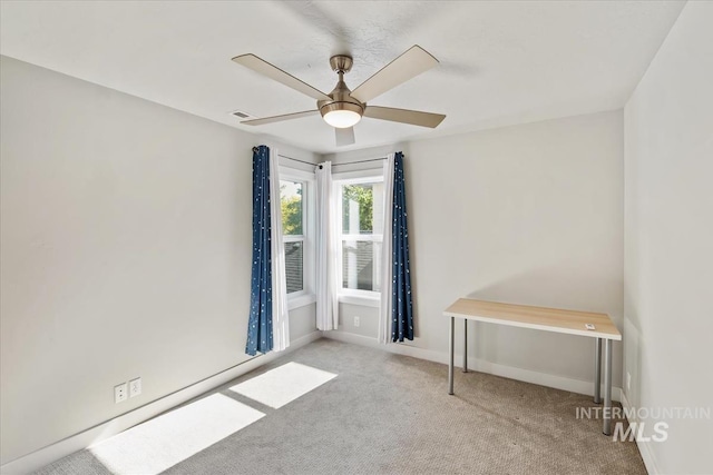 1765 E Bergeson St, Boise, ID 83706 - spare room featuring carpet flooring, baseboards, and a ceiling fan