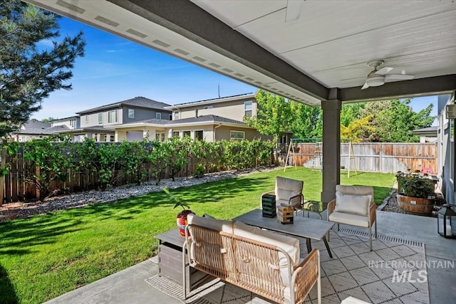 1765 E Bergeson St, Boise, ID 83706 - view of patio featuring a ceiling fan