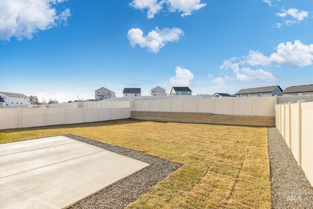 view of yard with a patio area