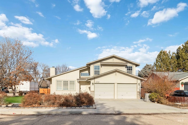 front of property featuring a garage