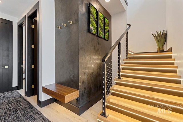 15 Alder Creek Ln, Garden Valley, ID 83622 - stairs with wood finished floors