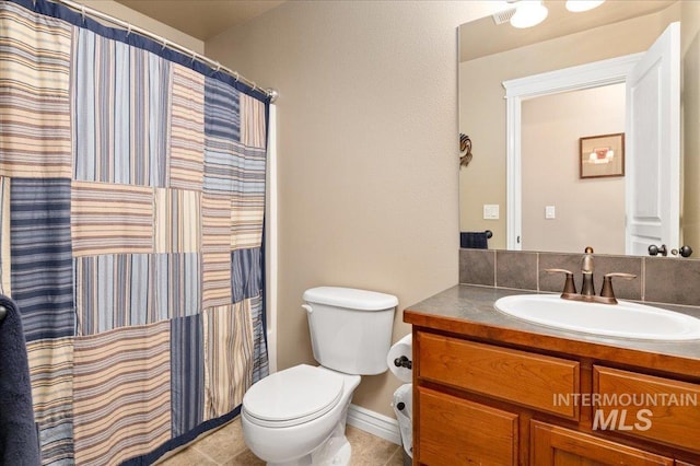 1375 Ross Rd, Weiser, ID 83672 - bathroom with vanity, tile patterned flooring, and a shower with shower curtain