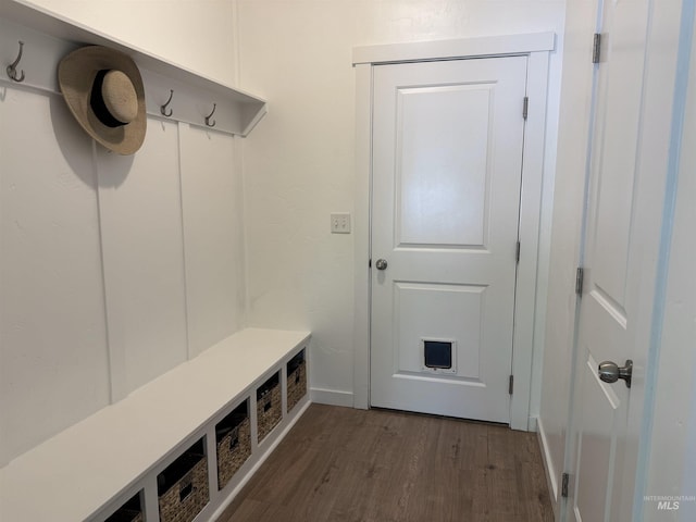 4446 S Carina Way, Meridian, ID 83642 - mudroom with dark wood-type flooring and baseboards