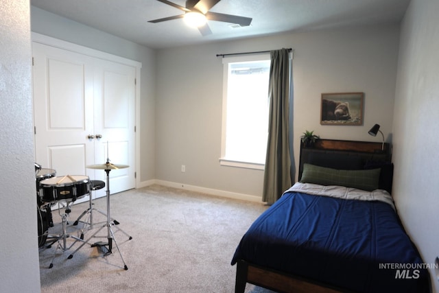 4446 S Carina Way, Meridian, ID 83642 - bedroom featuring carpet floors, baseboards, and a ceiling fan