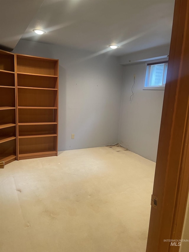 833 N Cleveland St, Moscow, ID 83843 - below grade area featuring carpet floors and recessed lighting