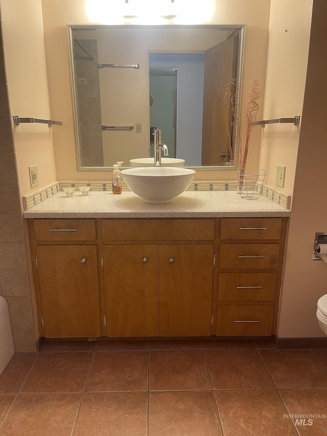 833 N Cleveland St, Moscow, ID 83843 - bathroom featuring vanity and tile patterned flooring