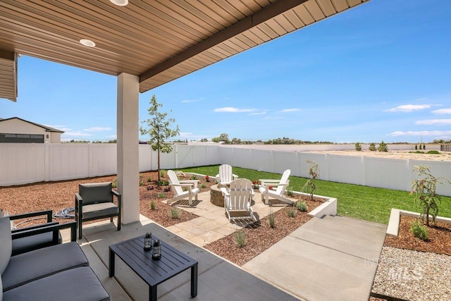 968 Gregory Way, Twin Falls, ID 83301 - fenced backyard with a patio and an outdoor living space
