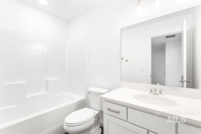 1609 N Impreza Ln Lot 24/1, Boise, ID 83713 - bathroom with vanity, toilet, and bathing tub / shower combination
