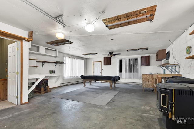 1219 N Indiana, Caldwell, ID 83605 - interior space with a garage, concrete flooring, and billiards