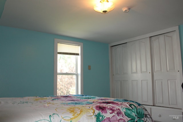 bedroom with a closet