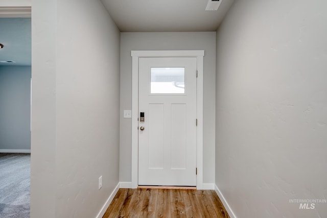 entryway featuring light hardwood / wood-style flooring