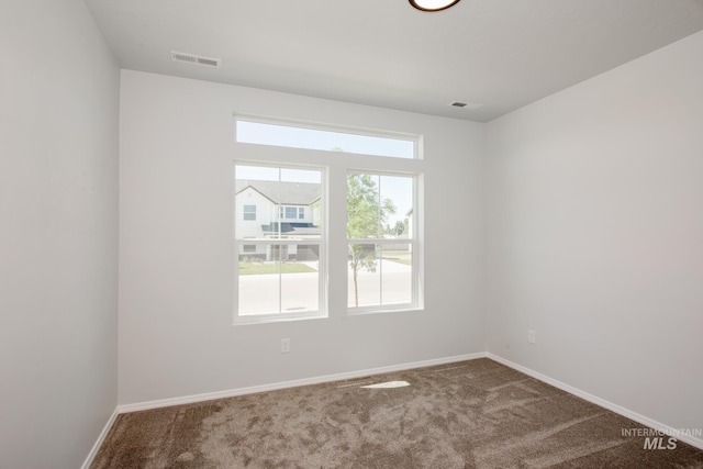 view of carpeted spare room