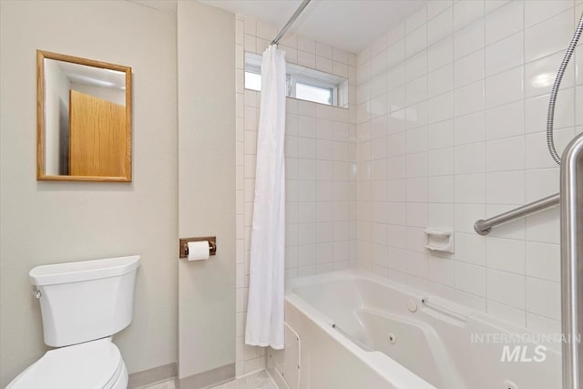 975 W Meander Ct, Eagle, ID 83616 - full bathroom with toilet, a combined bath / shower with jetted tub, and baseboards