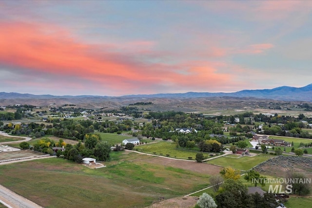 975 W Meander Ct, Eagle, ID 83616 - aerial view at dusk of a mountain view