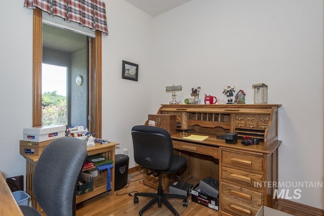2555 E Quail Run Rd, Emmett, ID 83617 - office area featuring wood finished floors