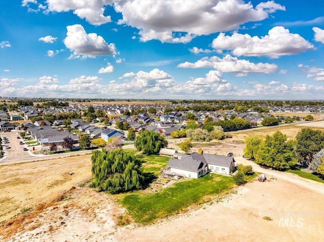 bird's eye view with a residential view