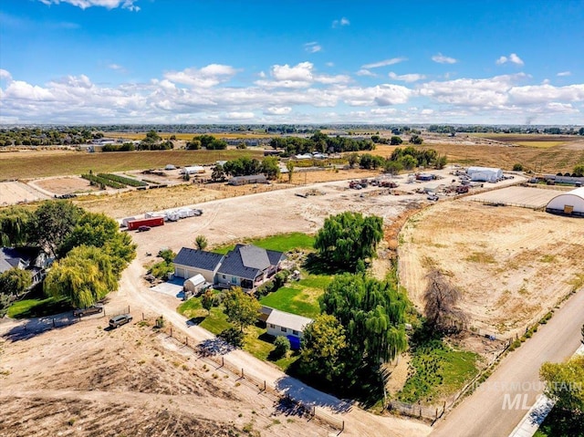 drone / aerial view with a rural view