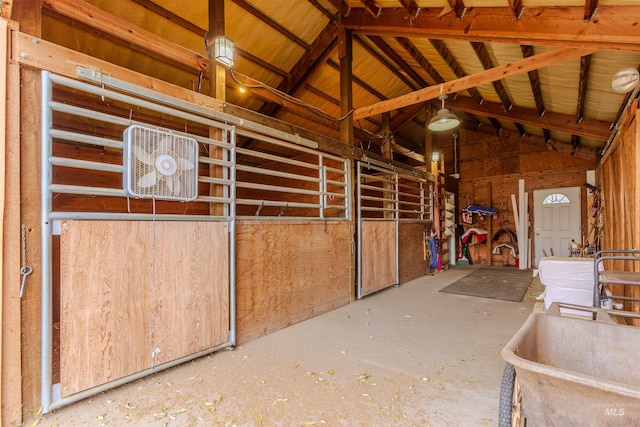 view of horse barn