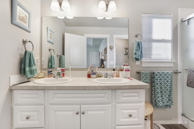 bathroom featuring vanity