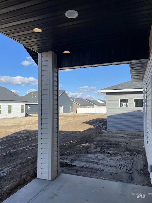 view of patio with a residential view