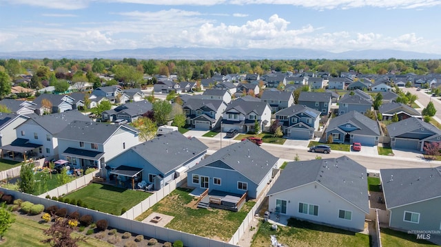 drone / aerial view with a residential view