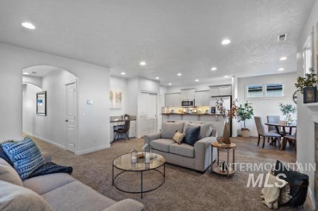 view of carpeted living room