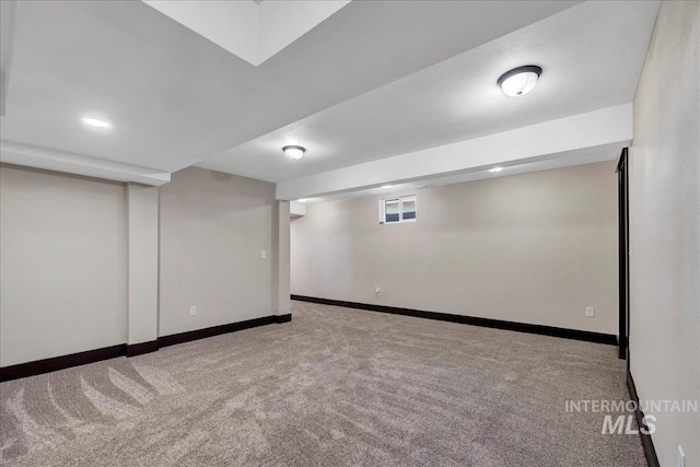 327 Adams St, Twin Falls, ID 83301 - below grade area with carpet floors and baseboards