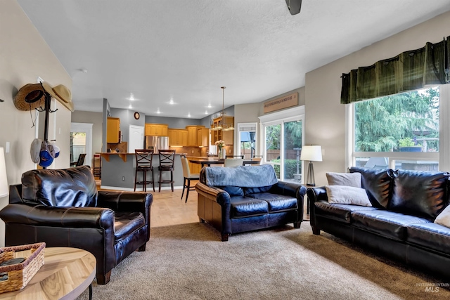 1390 E Prohaska Ct, Eagle, ID 83616 - living area featuring light carpet