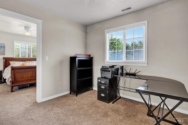 1390 E Prohaska Ct, Eagle, ID 83616 - carpeted office space featuring baseboards and ceiling fan