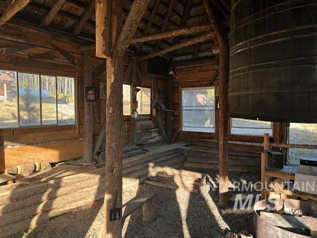 view of unfinished attic